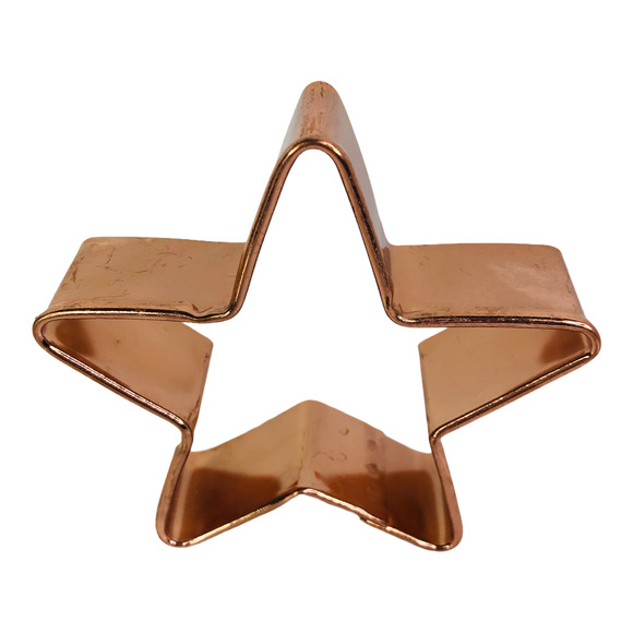 Large Heavy Copper Star Cookie Cutter - Unbranded 4" x 3.75" - Picture 7 of 10